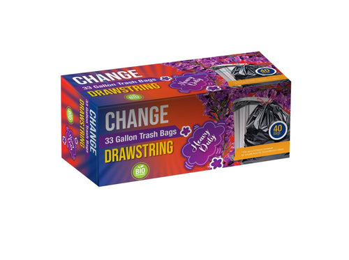 33-Gallon Drawstring Trash Bags / 40 Count