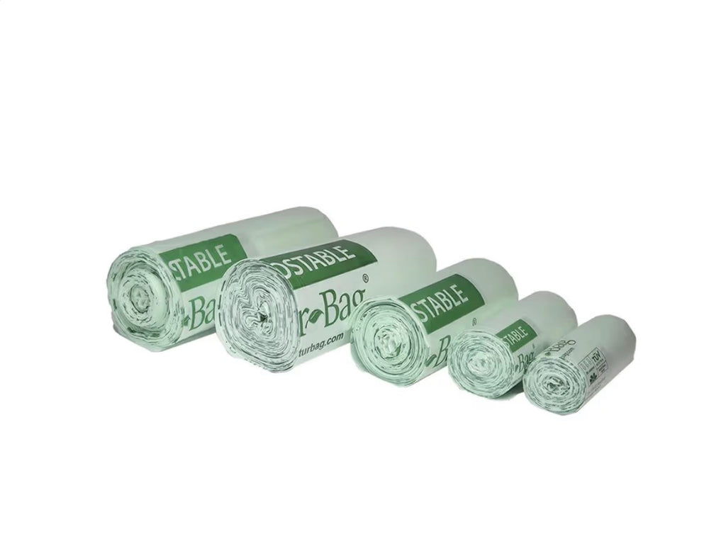 Premium Compostable Commercial Liner – 55 Gallon Green Biopolymer (42x48, 1MIL) 1 Roll 20 Count