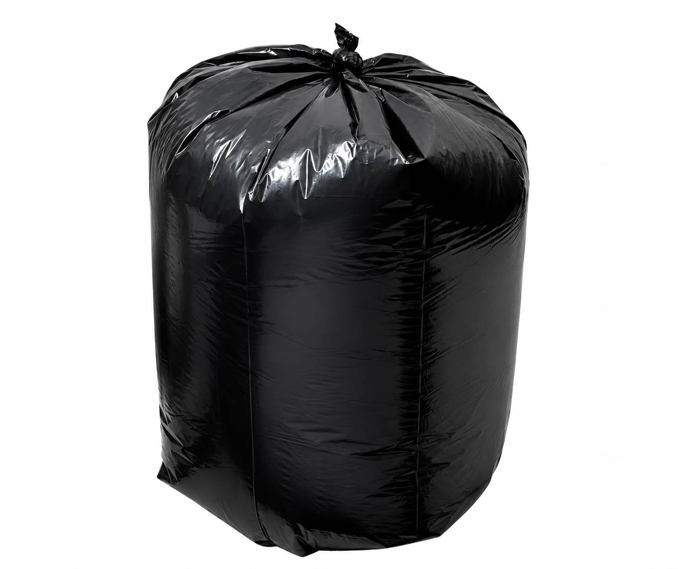 Commercial Can Liners – 60 Gallon Black LLDPE (38x58, 1.5 MIL) Roll 100/Case