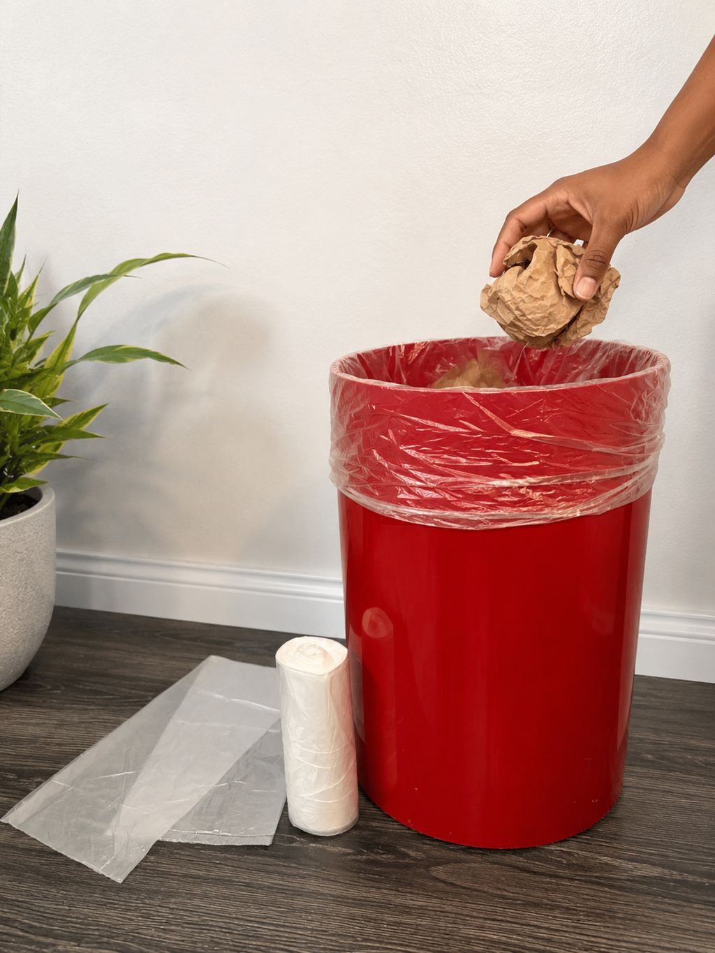 10 Gallon Clear Trash Can Liners, 50 bags per roll