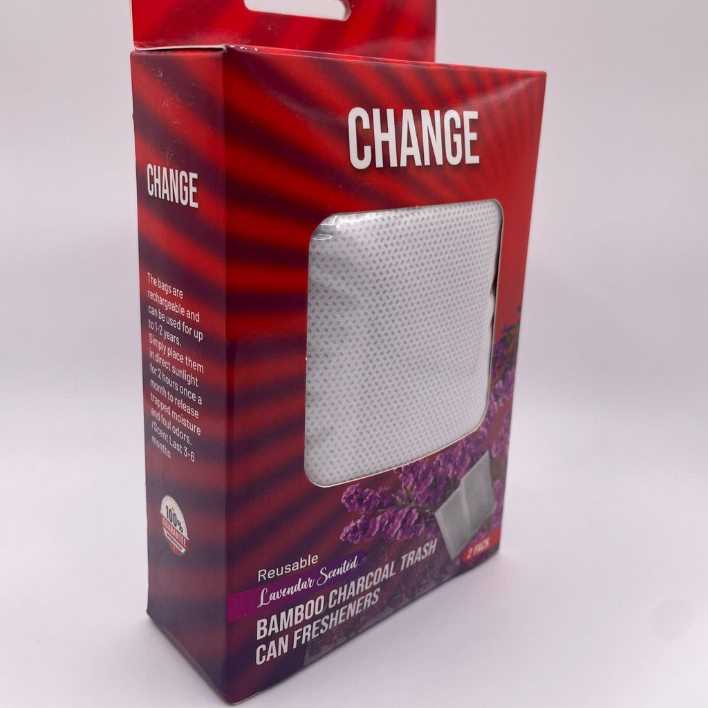 Resusable Bamboo Trash Can Freshners - Lavendar 2pk