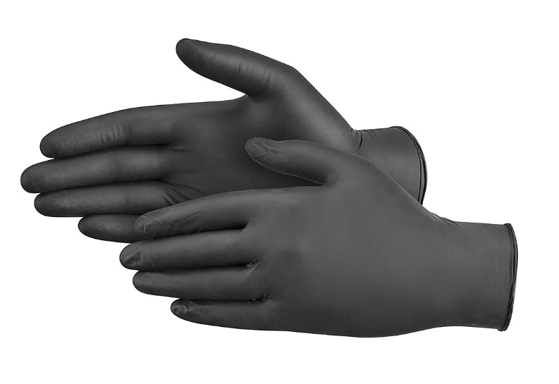 Black Industrial Nitrile Gloves – Powder-Free 4 Mil Disposable Gloves